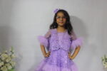 Lavender Princess Ruffle Gown