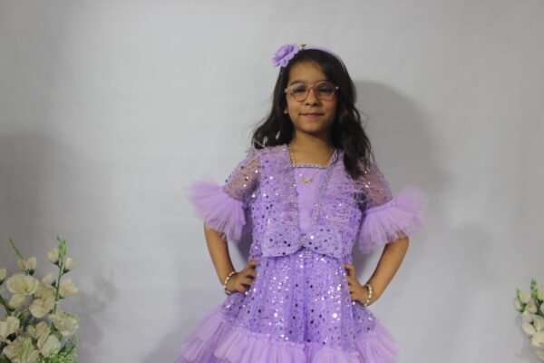 Lavender Princess Ruffle Gown