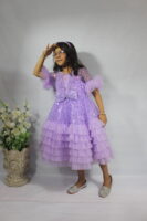 Lavender Princess Ruffle Gown