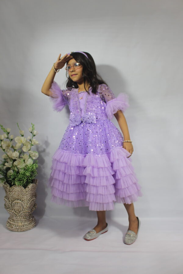 Lavender Princess Ruffle Gown