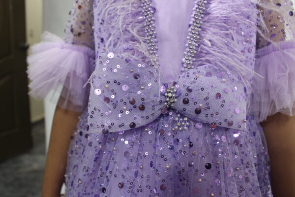 Lavender Princess Ruffle Gown
