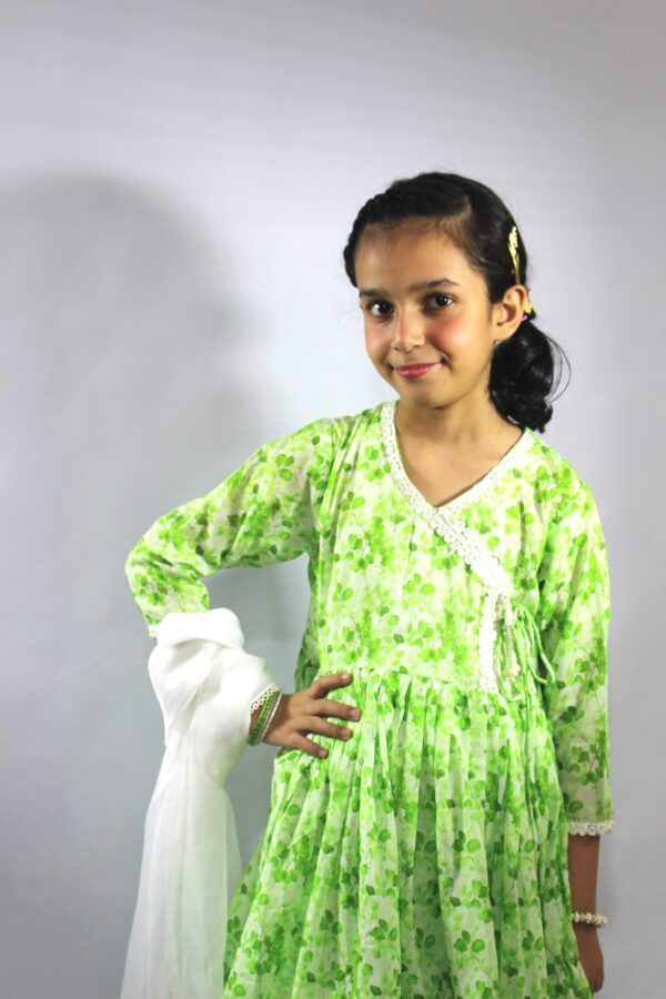 Green Glimmer Kurti Set