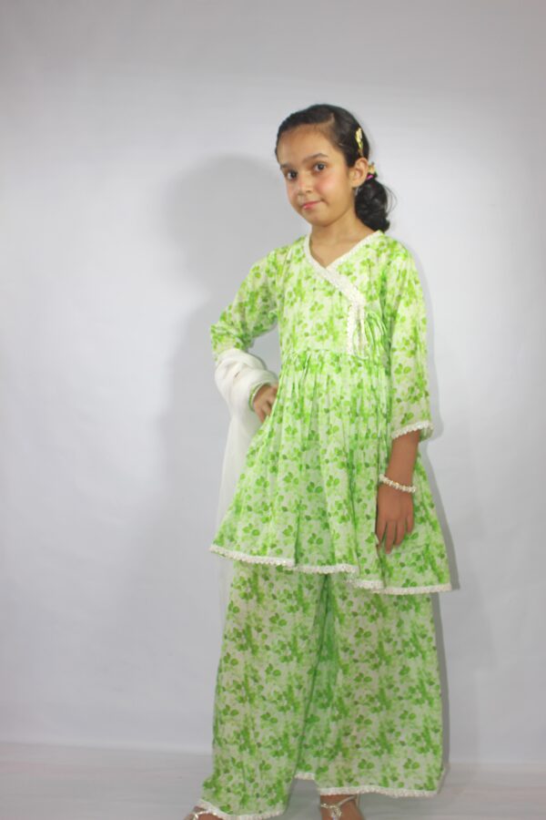 Green Glimmer Kurti Set