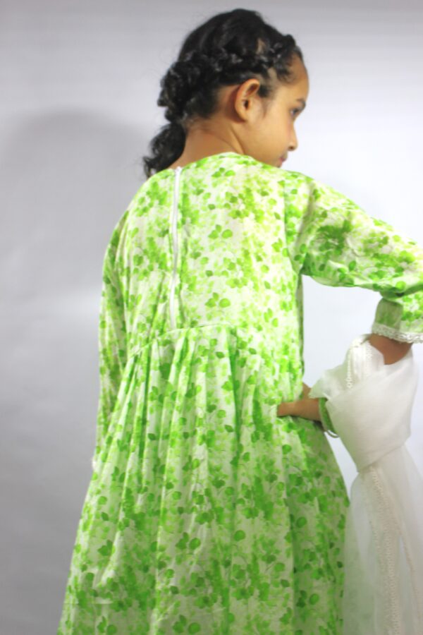 Green Glimmer Kurti Set