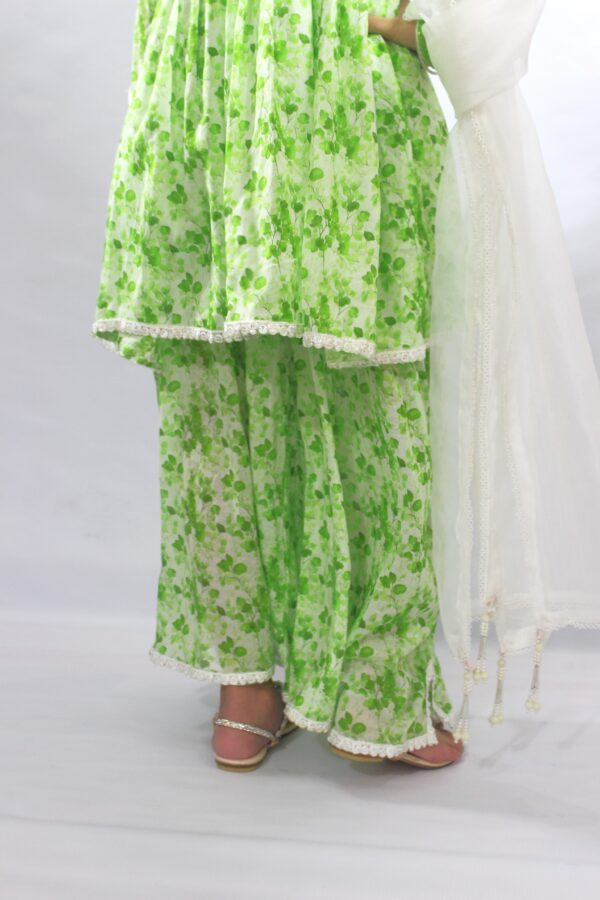 Green Glimmer Kurti Set