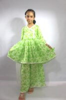 Green Glimmer Kurti Set