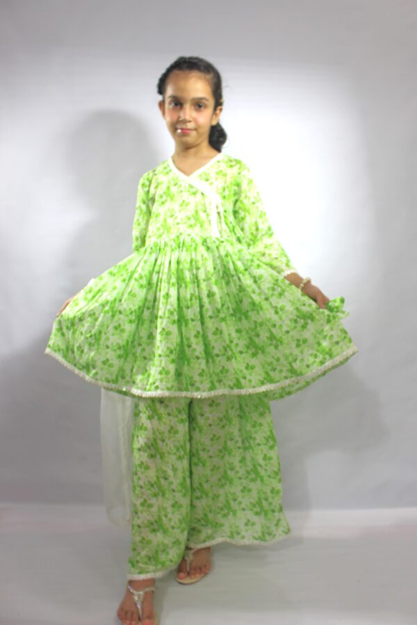 Green Glimmer Kurti Set