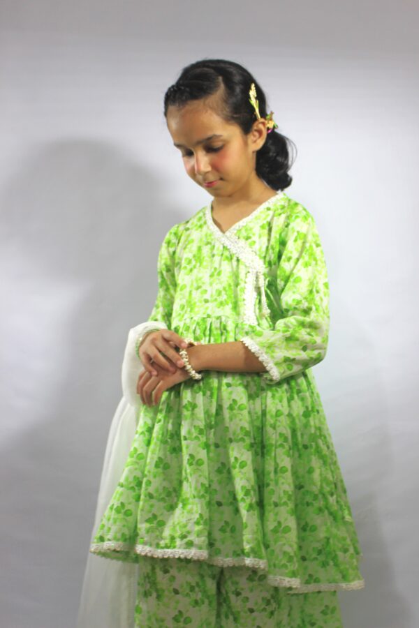 Green Glimmer Kurti Set